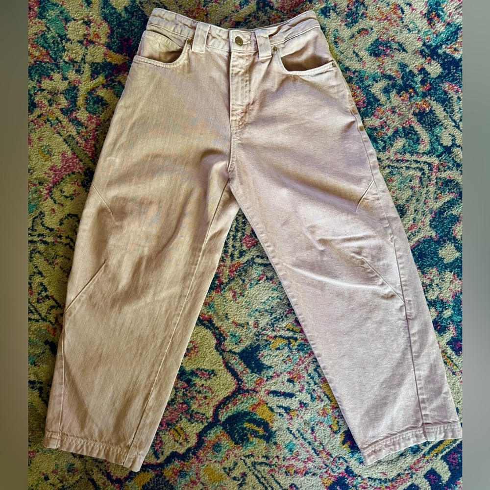 Zara Light Pink Barrel Jeans